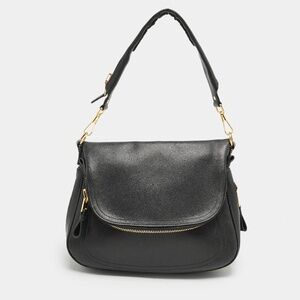 TOM FORD Large Jennifer in black with zip shoulder strap